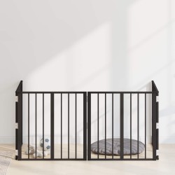 Porte pour chien 4 pcs Noir 60 x 60 cm Acier galvanisé 633164633164