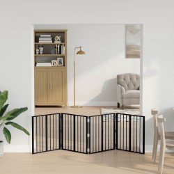 Porte pour chien 4 pcs Noir 60 x 60 cm Acier galvanisé 633164633164