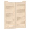 Portes battantes 2 pcs Naturel Bois de pin massif 633165633165