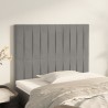 Tête de lit Gris clair 100x5x118/128 cm Velours 633168633168