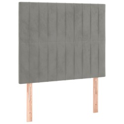 Tête de lit Gris clair 100x5x118/128 cm Velours 633168633168