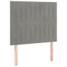 Tête de lit Gris clair 100x5x118/128 cm Velours 633168633168