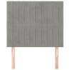 Tête de lit Gris clair 100x5x118/128 cm Velours 633168633168