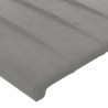 Tête de lit Gris clair 100x5x118/128 cm Velours 633168633168