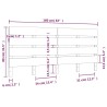 Tête de lit Blanc 160x3x80 cm Bois massif de pin 633169633169