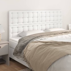 Tête de lit blanche 160 x 5 x 118/128 cm similicuir 633171633171
