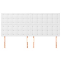 Tête de lit blanche 160 x 5 x 118/128 cm similicuir 633171633171