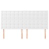 Tête de lit blanche 160 x 5 x 118/128 cm similicuir 633171633171