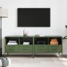 Meubles TV 2 pcs vert olive 68x39x50,5 cm acier 633172633172