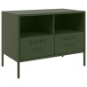 Meubles TV 2 pcs vert olive 68x39x50,5 cm acier 633172633172
