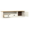 Meuble TV VIGO blanc 156x40x40 cm bois massif de pin 633173633173