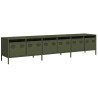 Meuble TV vert olive 202x39x43,5 cm acier laminé à froid 633177633177