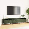 Meuble TV vert olive 202x39x43,5 cm acier laminé à froid 633177633177