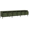 Meuble TV vert olive 202x39x43,5 cm acier laminé à froid 633177633177