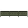 Meuble TV vert olive 202x39x43,5 cm acier laminé à froid 633177633177