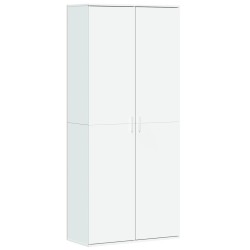 Buffet haut blanc 80x35x180 cm bois d'ingénierie 633181633181