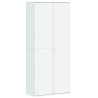 Buffet haut blanc 80x35x180 cm bois d'ingénierie 633181633181