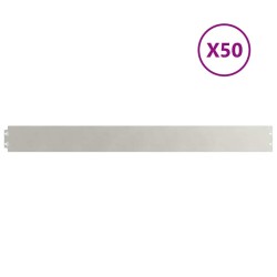 Bordure de Pelouse 50 pcs 10 x 103 cm Acier inoxydable Argenté 633190633190