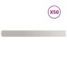 Bordure de Pelouse 50 pcs 10 x 103 cm Acier inoxydable Argenté 633190633190
