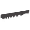 Bordure de Pelouse 20 pcs 103 x 15 cm métal Noir 633192633192