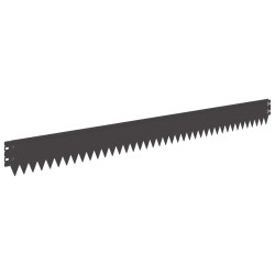 Bordure de Pelouse 20 pcs 103 x 10 cm Acier Noir 633193633193