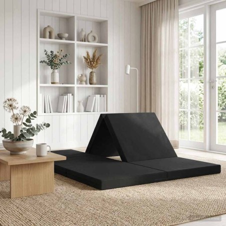 Canapé-lit pliable 140 x 67 x 45 cm Noir 633196633196
