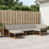 Ensemble de canapés d'extérieur 6 pcs Naturel et gris clair 633198633198