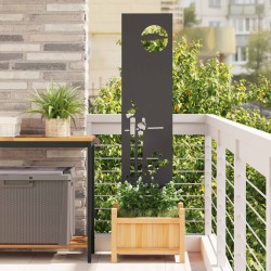 Écran de confidentialité de jardin Fretwork Noir 32 x 140 cm 633202633202