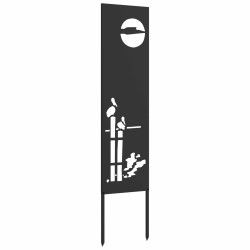 Écran de confidentialité de jardin Fretwork Noir 32 x 140 cm 633202633202
