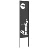 Écran de confidentialité de jardin Fretwork Noir 32 x 140 cm 633202633202