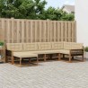 Ensemble de canapés d'extérieur 6 pcs Naturel et Beige 633221633221