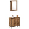 Ensemble de mobilier de salle de bain avec étagère 2 pcs Marron 633223633223