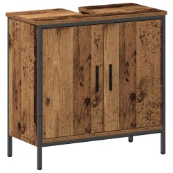 Ensemble de mobilier de salle de bain avec étagère 2 pcs Marron 633223633223