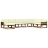 Ensemble de canapés d'extérieur 8 pcs Naturel et Crème 633224633224