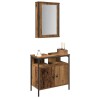 Ensemble de mobilier de salle de bain avec étagère 2 pcs Marron 633230633230
