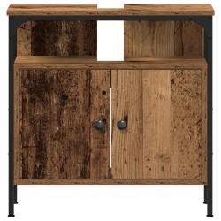 Ensemble de mobilier de salle de bain avec étagère 2 pcs Marron 633230633230