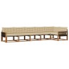 Ensemble de canapés d'extérieur 6 pcs Naturel et Beige 633233633233