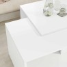 Ensemble de tables basses 2 pcs Blanc Bois d'ingénierie 633237633237