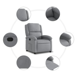 Fauteuil inclinable gris clair tissu 633240633240