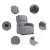 Fauteuil inclinable gris clair tissu 633240633240