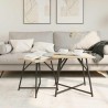 Ensemble de tables d'appoint 2 pcs Chêne Sonoma et noir 633241633241