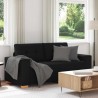 Canapé deux places noir 180x77x82 cm en tissu 633244633244