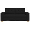 Canapé deux places noir 180x77x82 cm en tissu 633244633244