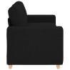 Canapé deux places noir 180x77x82 cm en tissu 633244633244