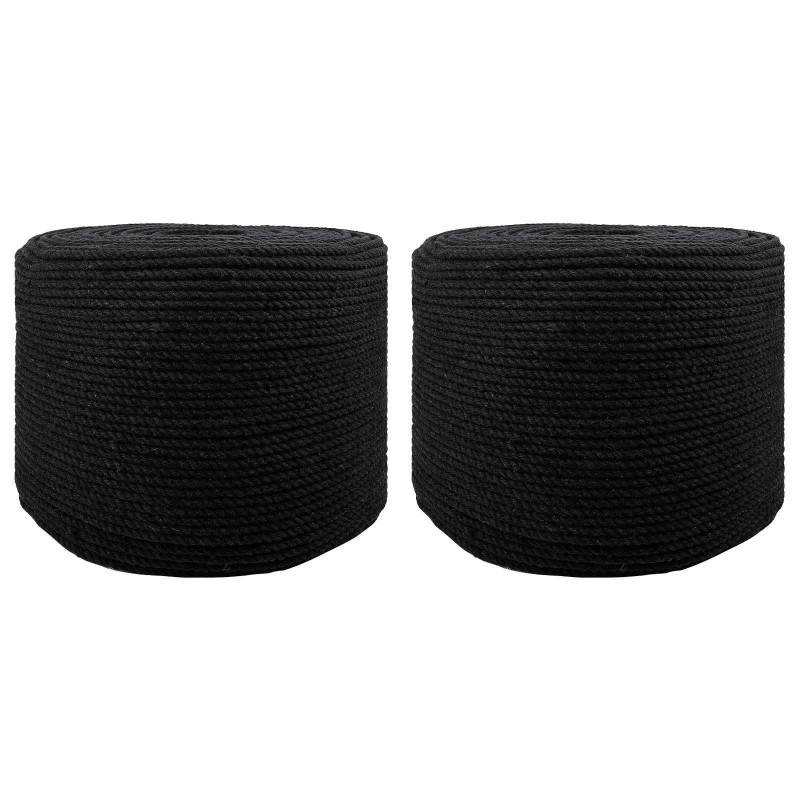 Corde 2 pcs Noir Coton 633249633249