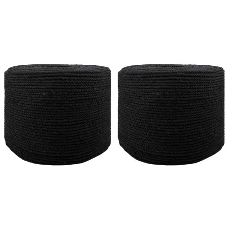 Corde 2 pcs Noir Coton 633249633249