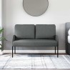 Canapés avec coussin 110cm Gris foncé Contreplaqué 633252633252
