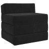 Canapé-lit pliable Noir 200 x 70 x 15 cm Velours 633255633255