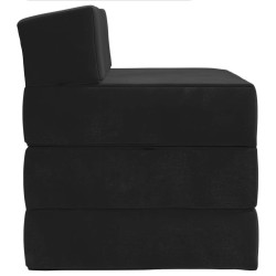Canapé-lit pliable Noir 200 x 70 x 15 cm Velours 633255633255