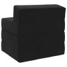 Canapé-lit pliable Noir 200 x 70 x 15 cm Velours 633255633255